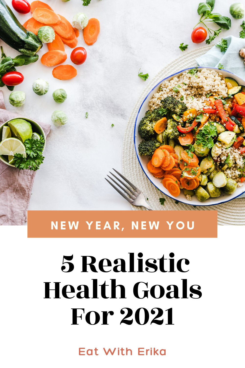 buddha bowl with vegetables, 5 realistic health goals for 2021