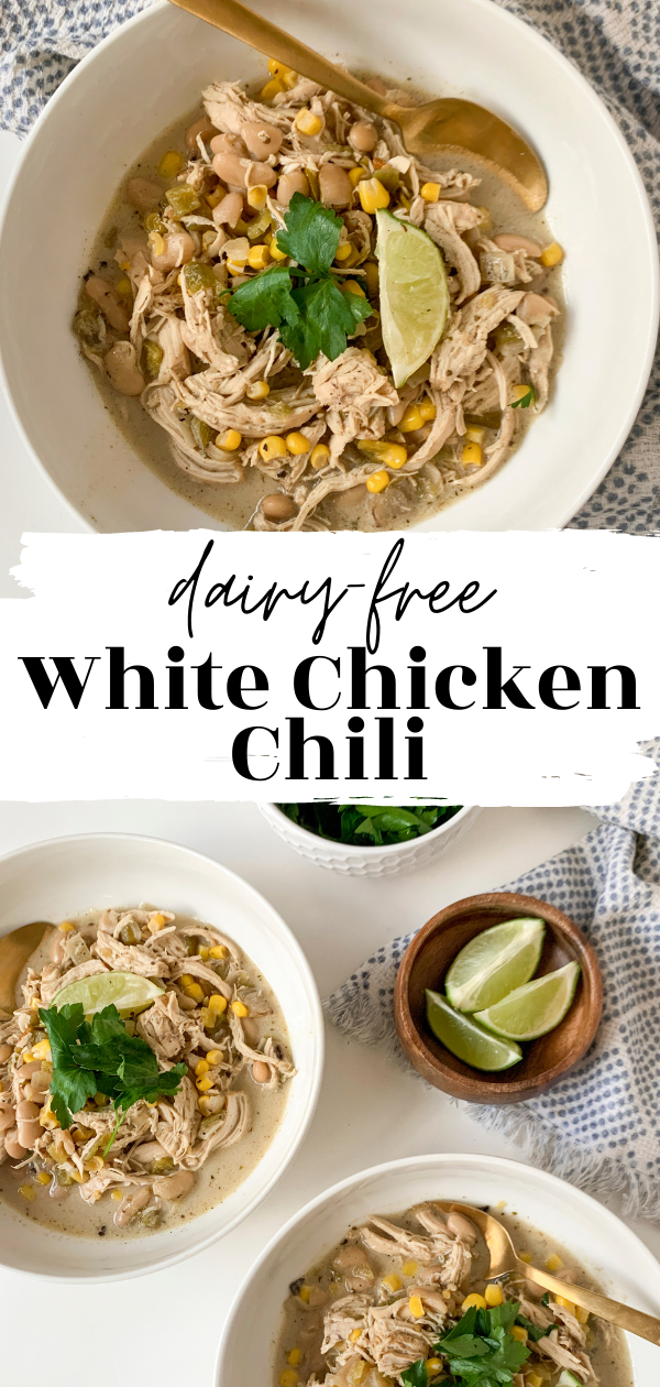 Dairy-Free White Chicken Chili | eatwitherika.com